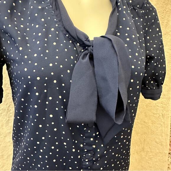 Jason Wu for Target Polka Dot Bow Blouse sz S Short Sleeve Blouse - Picture 7 of 8